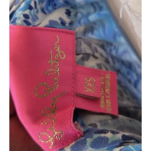 Lilly Pulitzer Turquoise Oasis Shell Me You Love Me Joan Tunic Dress XXS - Picture 6 of 6